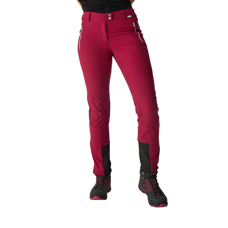 Pantalones Mountain Senderismo para Mujer Rojo Rumba