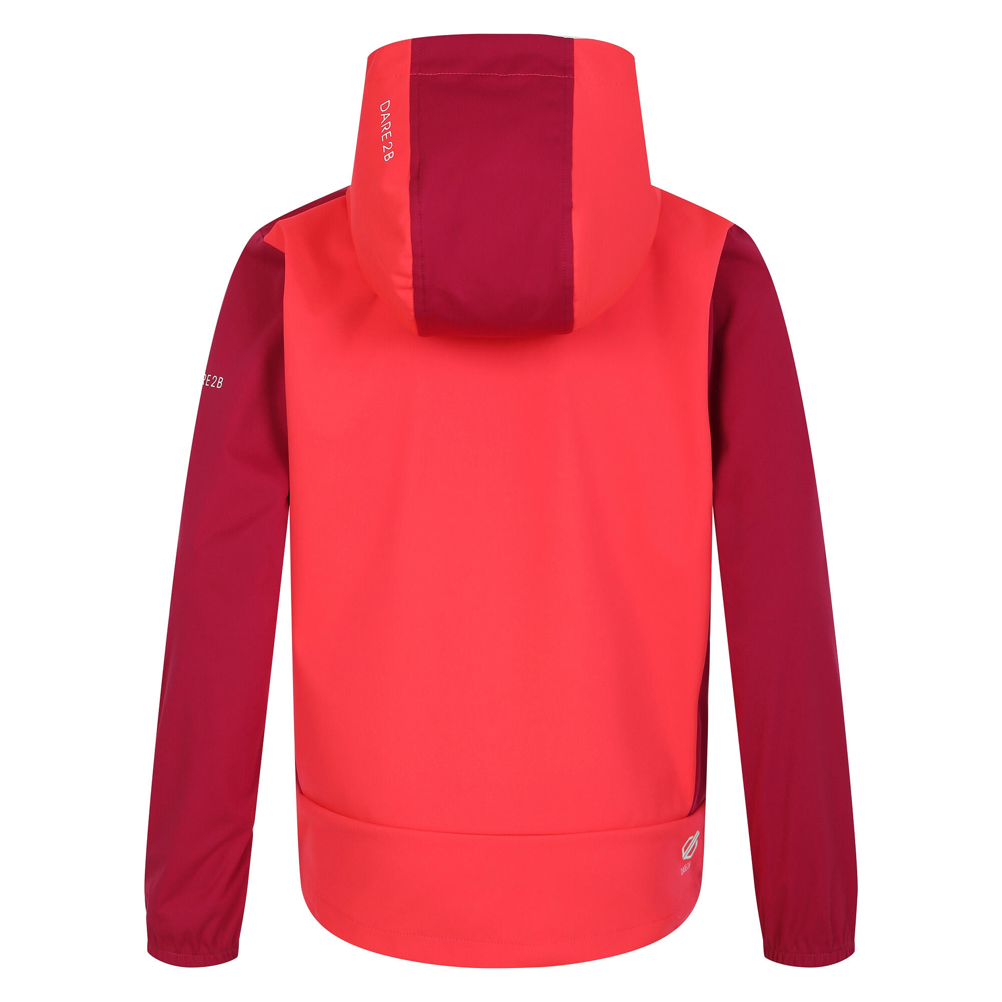 Giacca Soft Shell Bambini Dare 2B Cheer Berry Pink Rosa Fluo 2/5