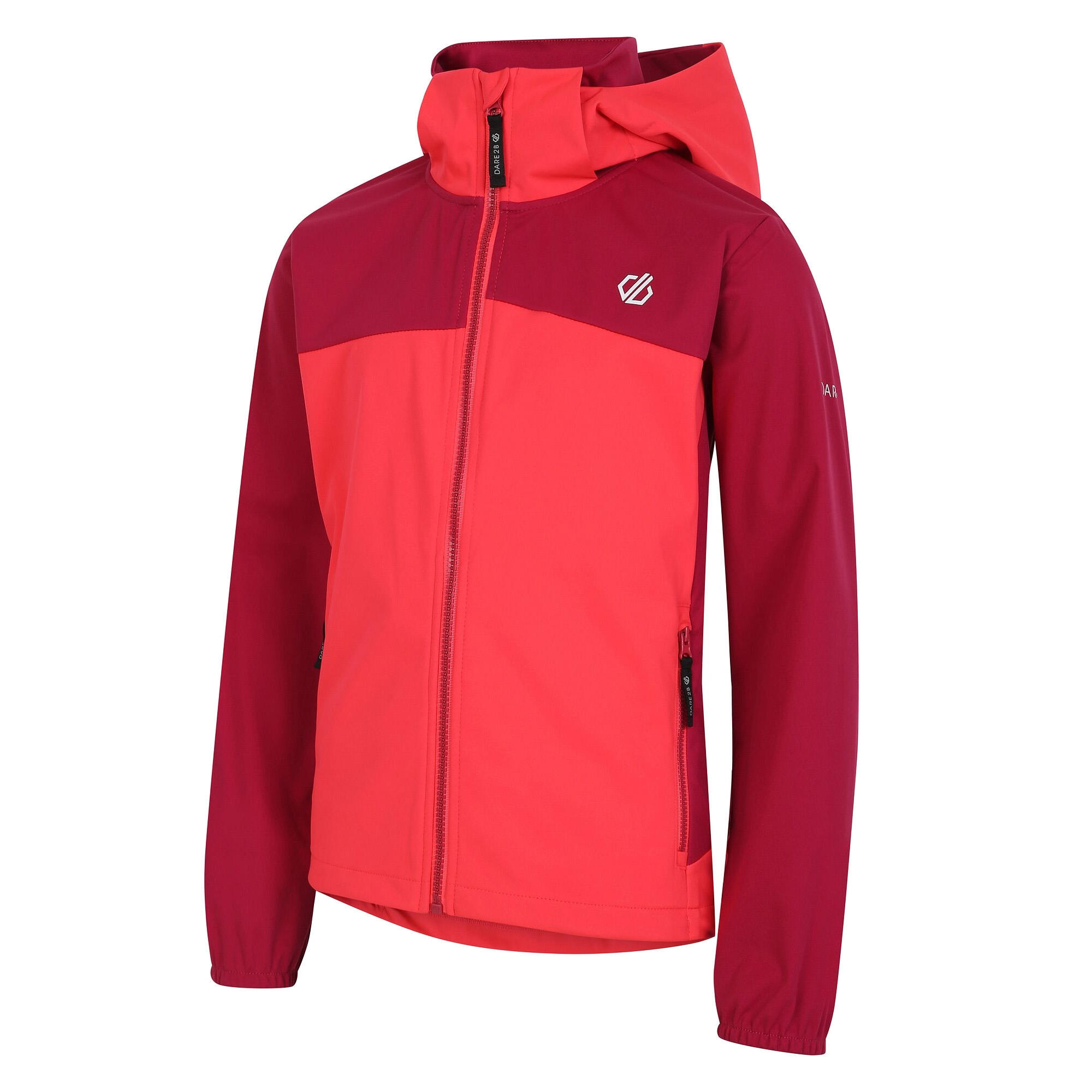 Giacca Soft Shell Bambini Dare 2B Cheer Berry Pink Rosa Fluo 3/5