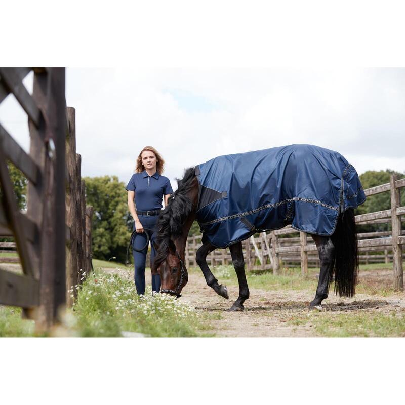 Polo d'équitation zippée femme Catago Nash