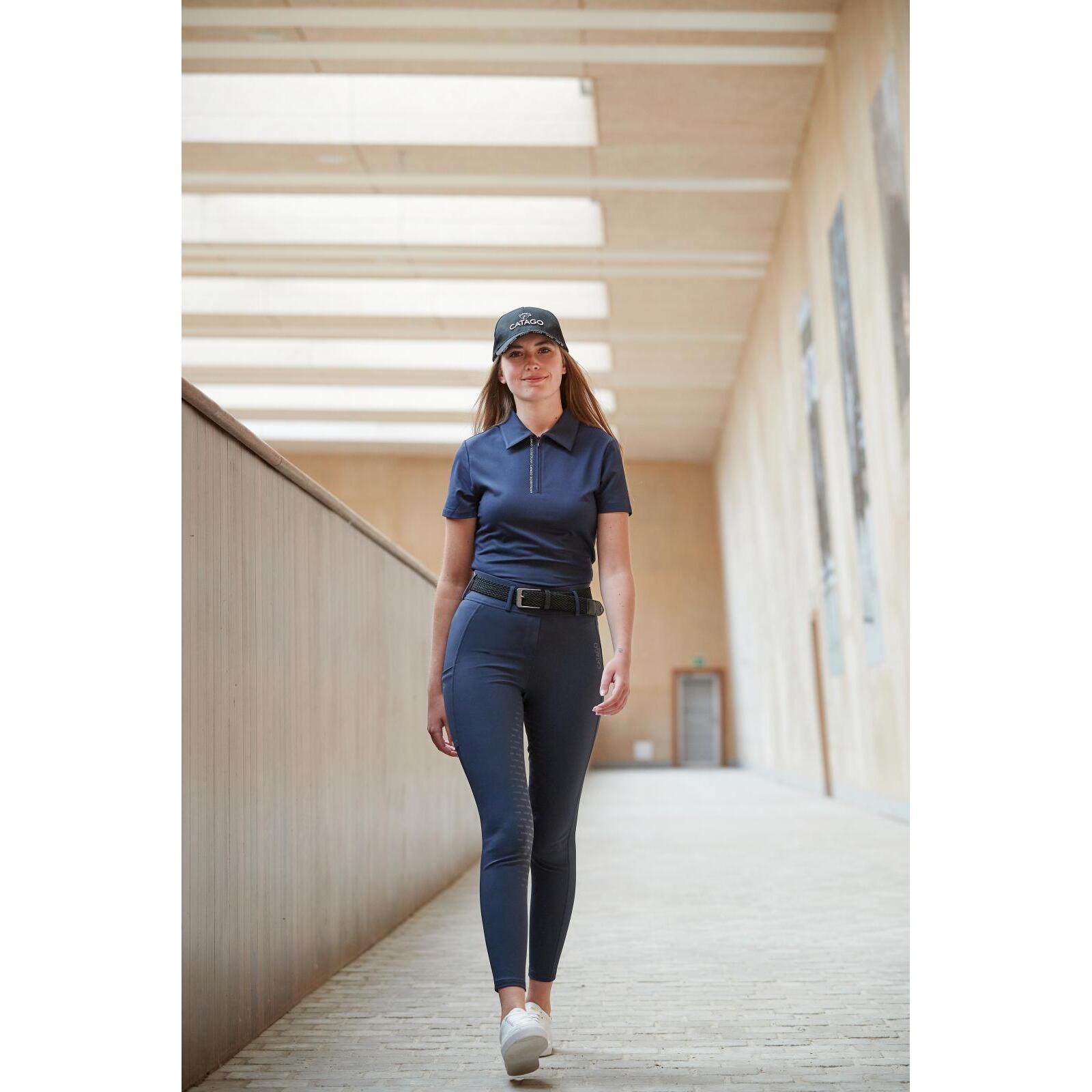 Polo d'équitation zippée femme Catago Nash 2/7