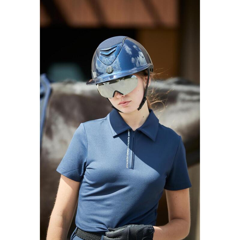 Polo d'équitation zippée femme Catago Nash