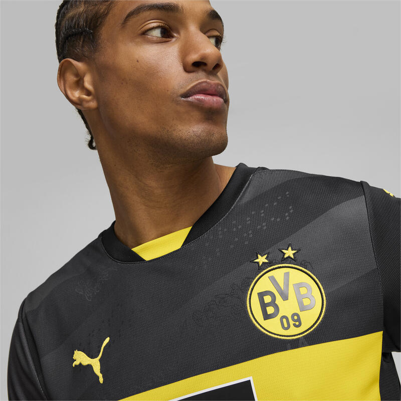 Borussia Dortmund 24/25 uitshirt voor heren PUMA Black Faster Yellow