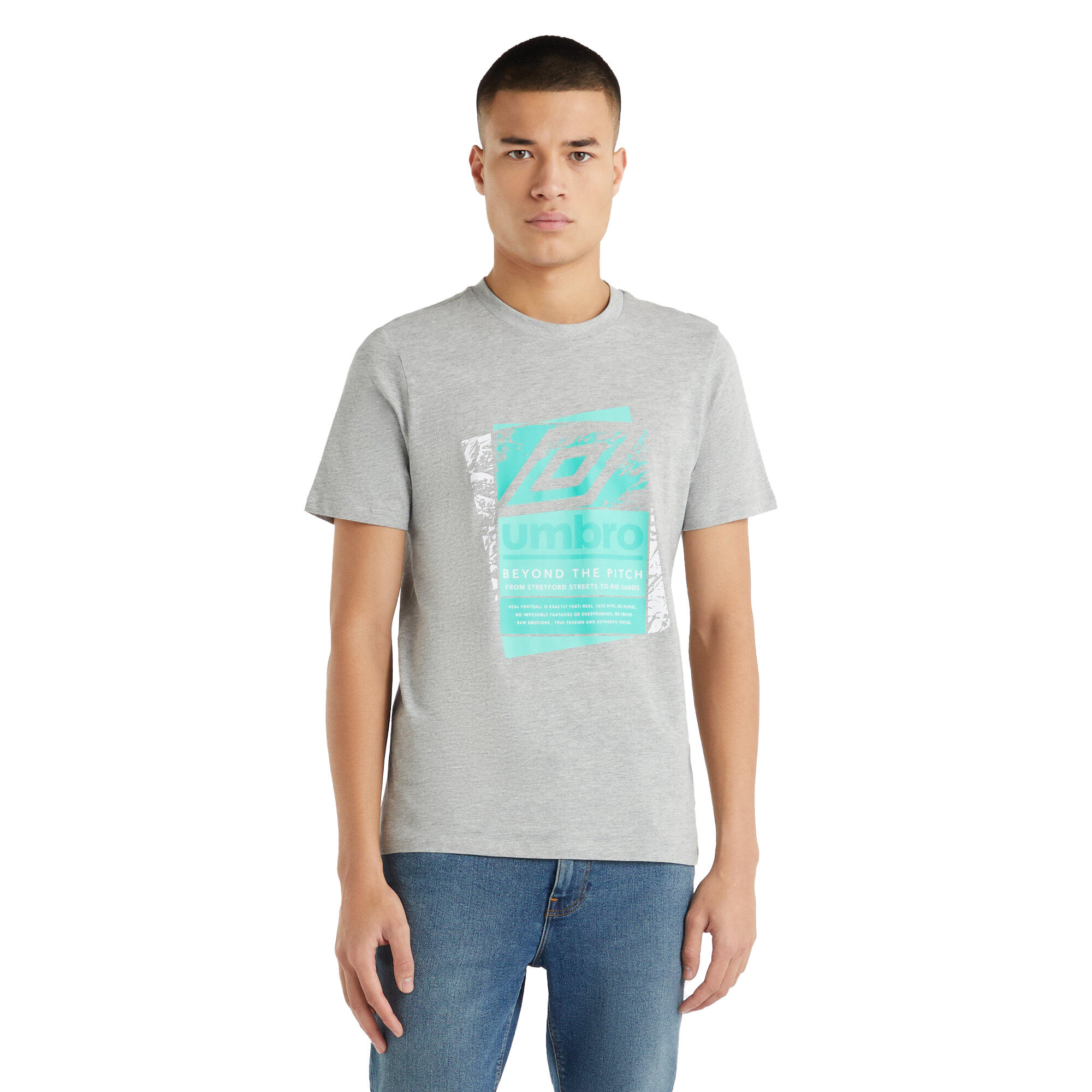 Mens Layered Box Logo TShirt (Grey Marl) 1/3