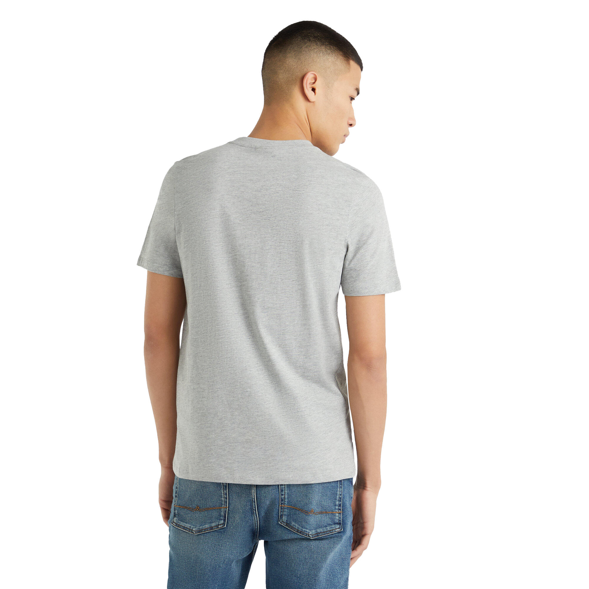 Mens Layered Box Logo TShirt (Grey Marl) 2/3