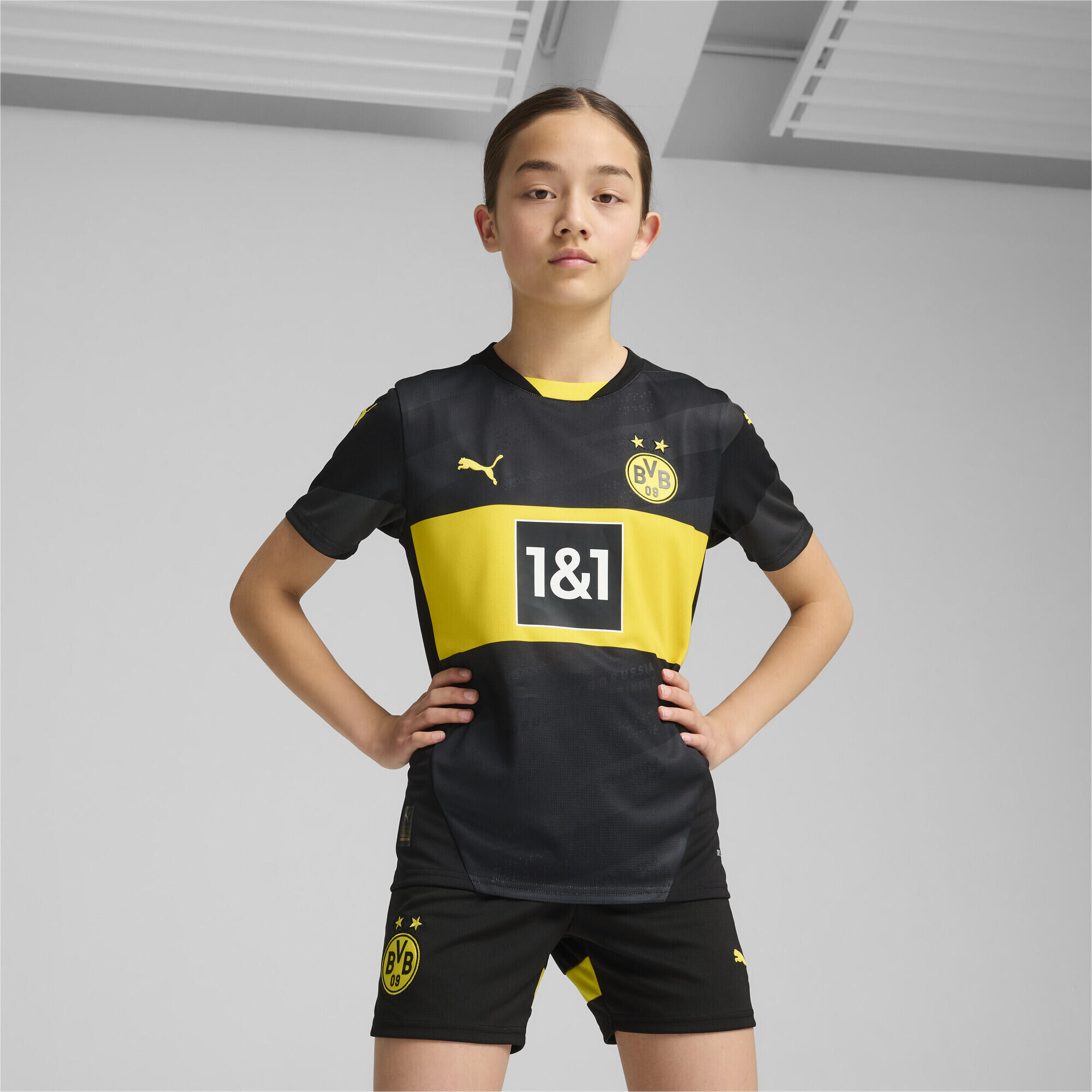 Camiseta Borussia Dortmund 2.ª equipación 24/25 Niño PUMA Black Faster Yellow 6/7