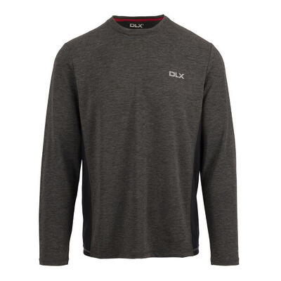 Heren charlie tshirt met lange mouwen (donkergrijs mergel)