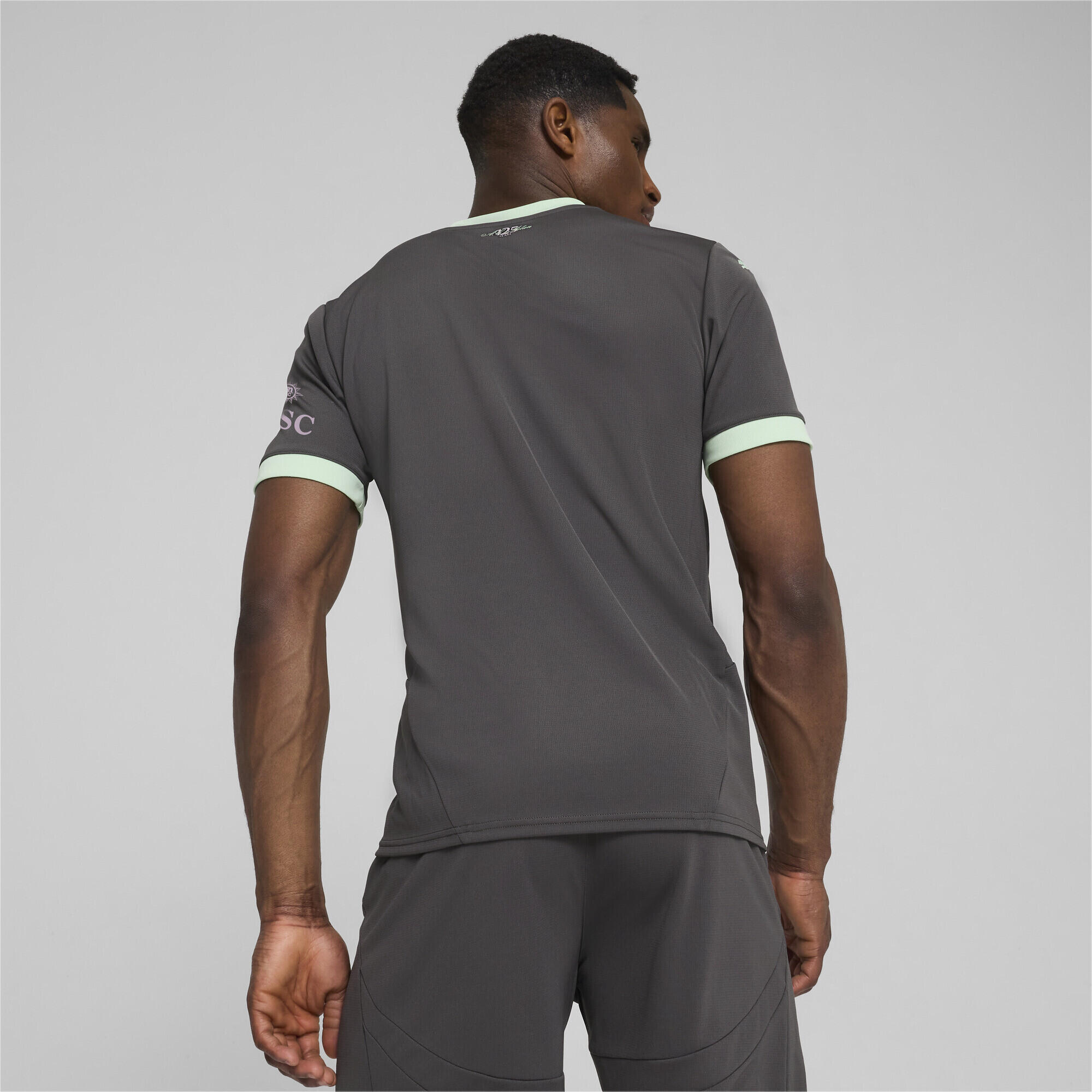 AC Milan 24/25 Terceira Camisola Homem PUMA Shadow Gray Fresh Mint Green 5/7