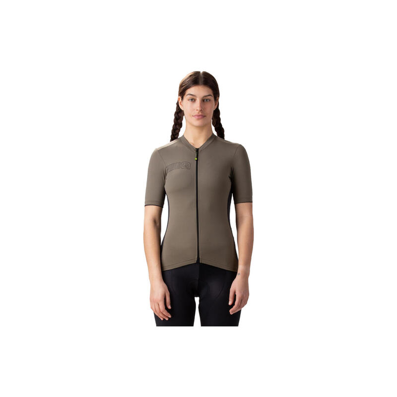 Maillot Manches Courtes Femme Alé Color Block Vert Olive
