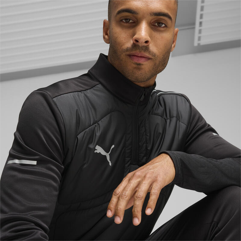 Haut à 1/4 zip individualWinterised Homme PUMA Black