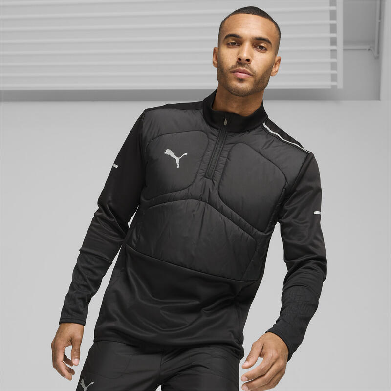 Haut à 1/4 zip individualWinterised Homme PUMA Black