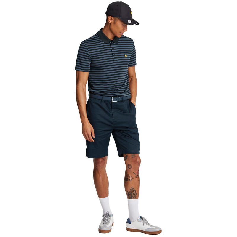 Polo Homme (Bleu marine foncé / Noir vif)