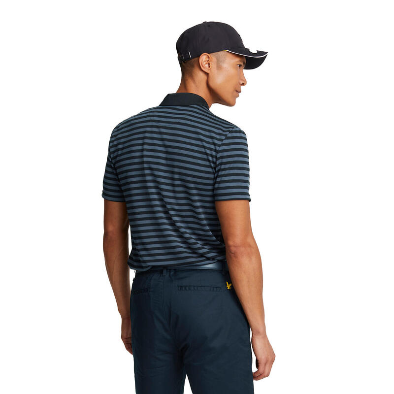 Polo Homme (Bleu marine foncé / Noir vif)