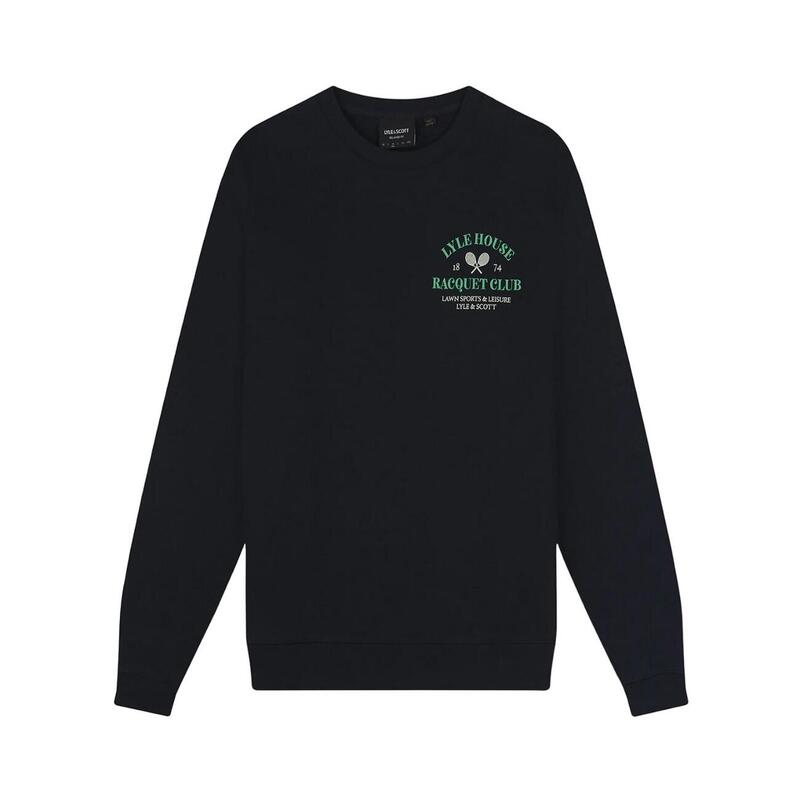 "Racquet Club" Sweatshirt für Herren Dunkel-Marineblau