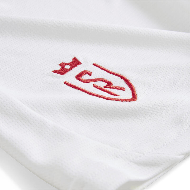 Short de football Stade de Reims Enfant et Adolescent PUMA White Red