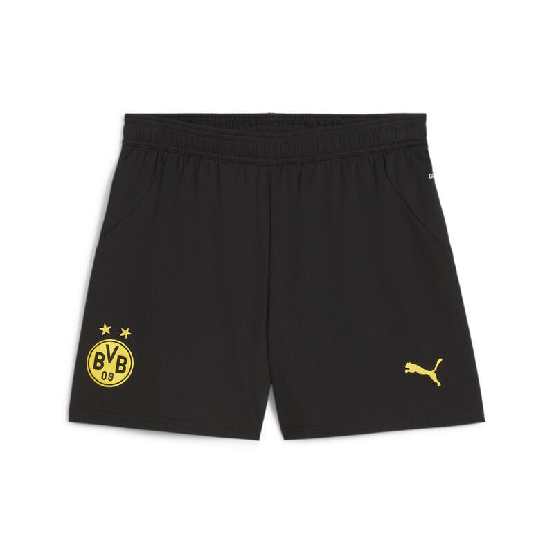 Borussia Dortmund 24/25 short voor dames PUMA Black Faster Yellow