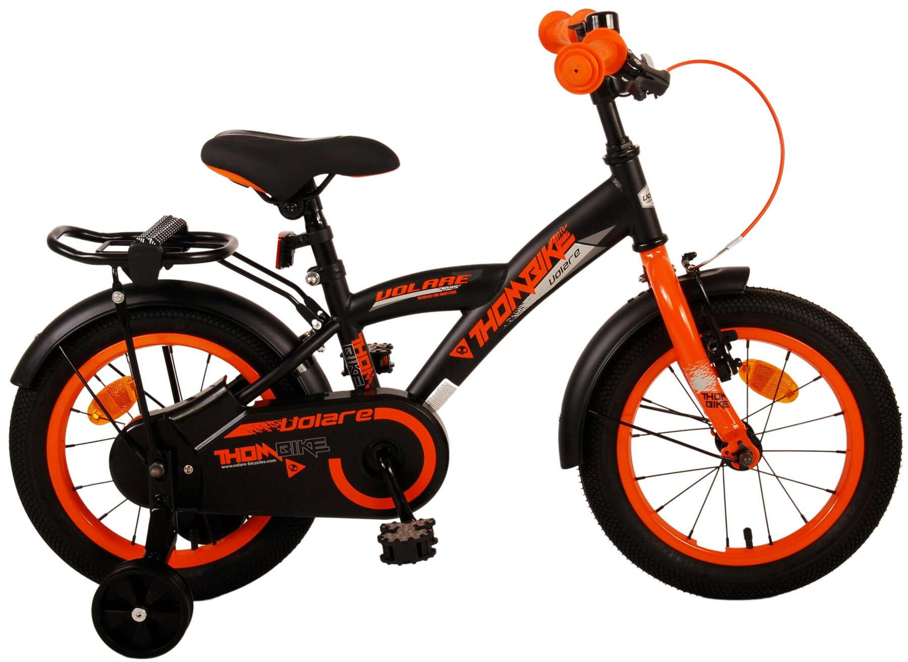 VOLARE BICYCLES Kinderfahrrad Volare Thombike - Jungen - 14 Zoll - Schwarz Orange