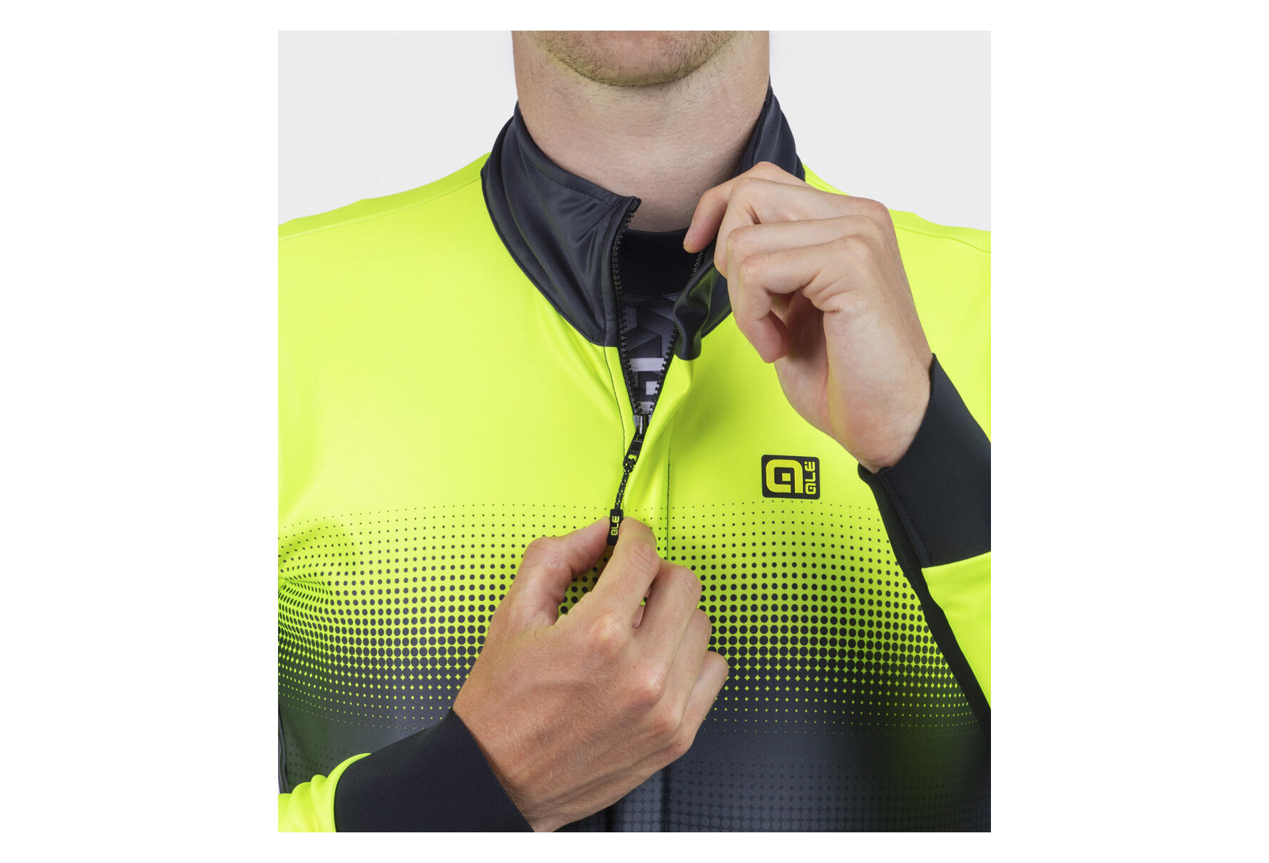 Veste Manches Longues Alé Gradient Noir/Jaune Fluo 6/7
