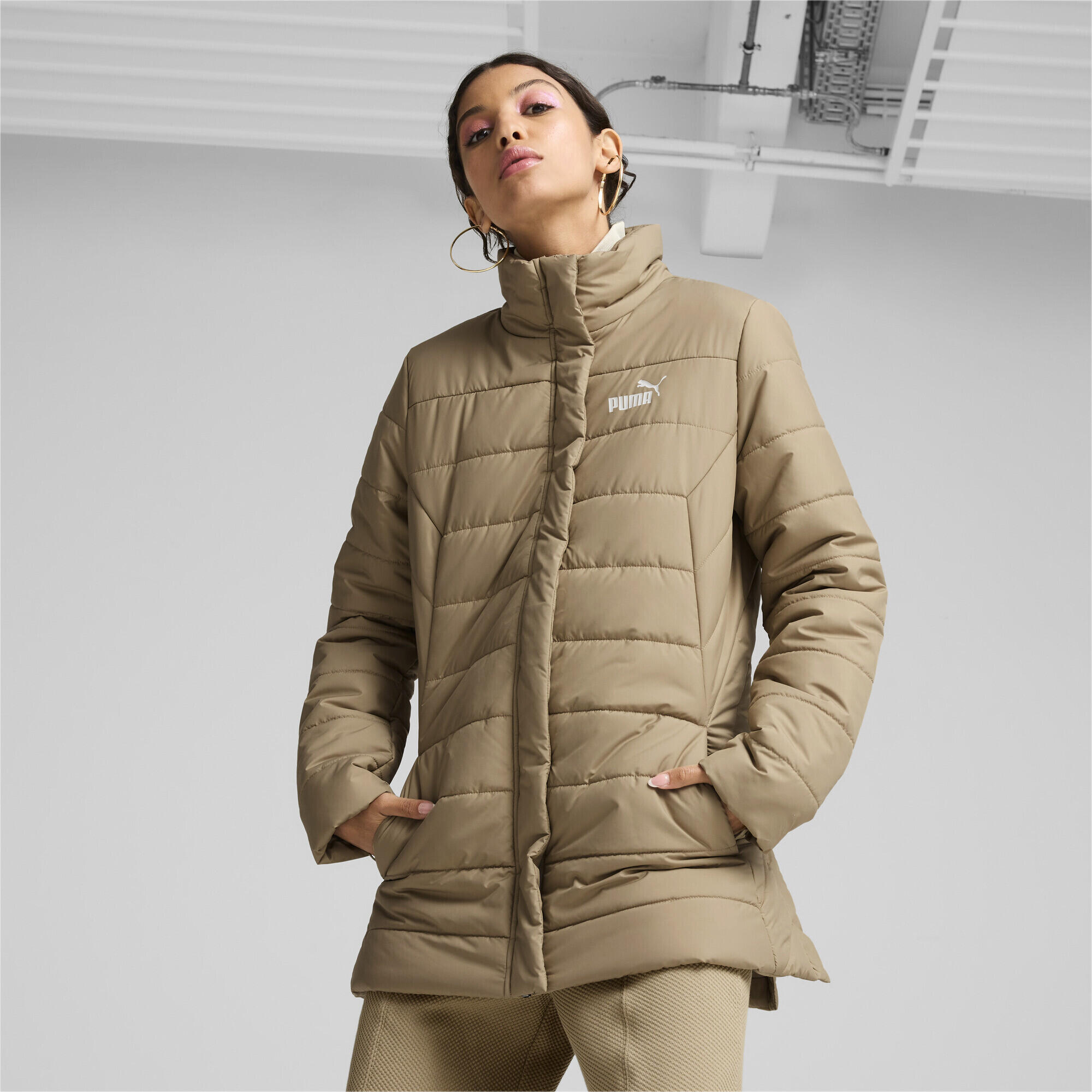 Chaqueta acolchada ESS+ Mujer PUMA Oak Branch Beige 5/7