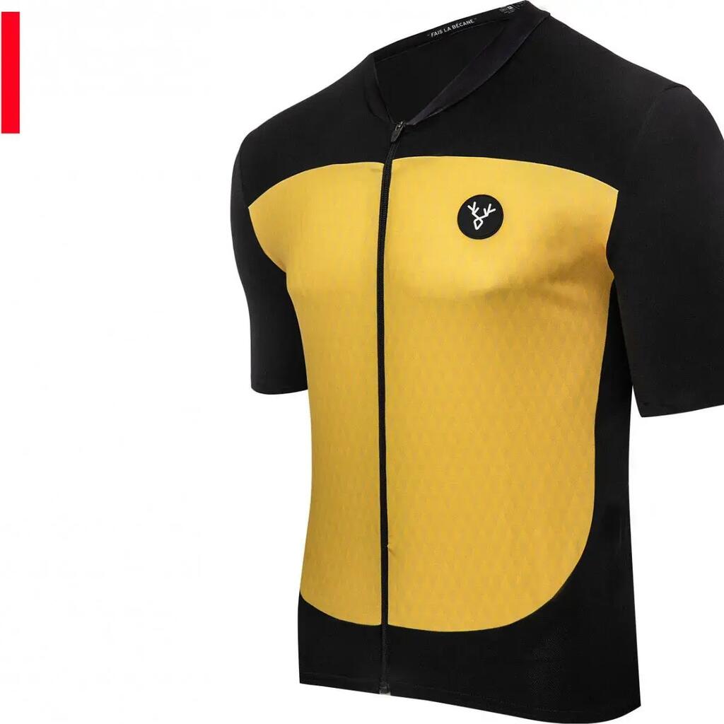 LeBram Grand Colombier Short Sleeve Jersey Yellow Tailored Fit
