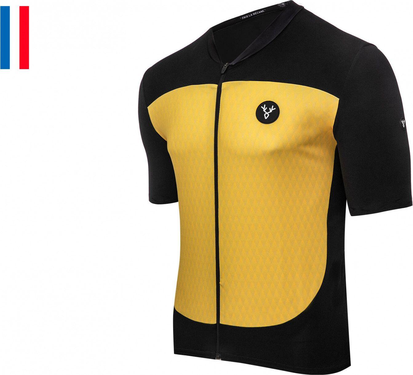 Maillot Manches Courtes LeBram Grand Colombier Jaune Coupe Ajustée 1/7