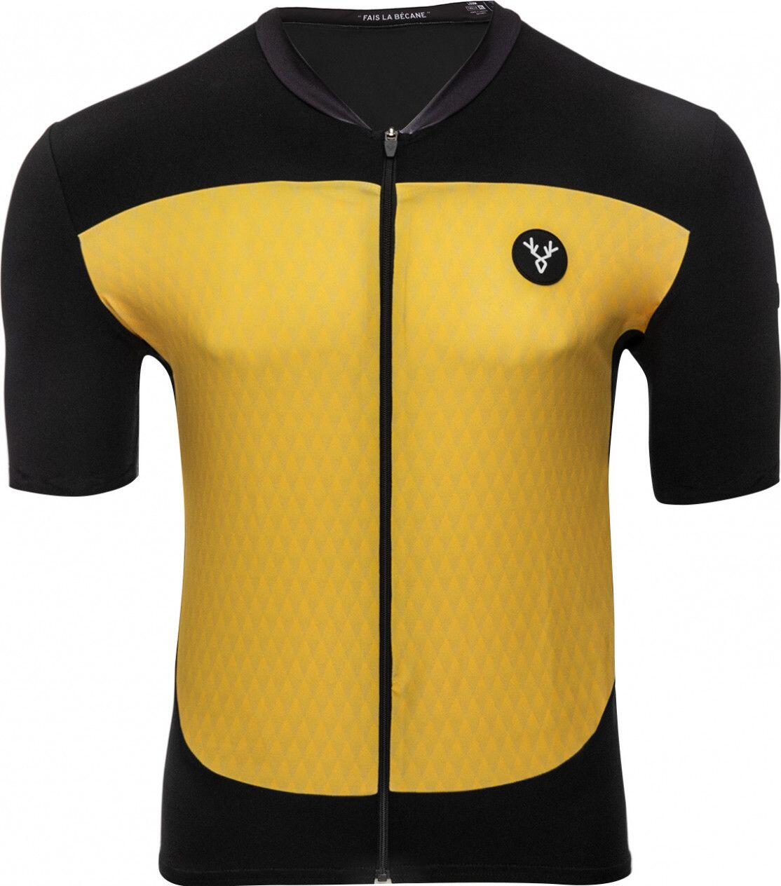 Maillot Manches Courtes LeBram Grand Colombier Jaune Coupe Ajustée 3/7