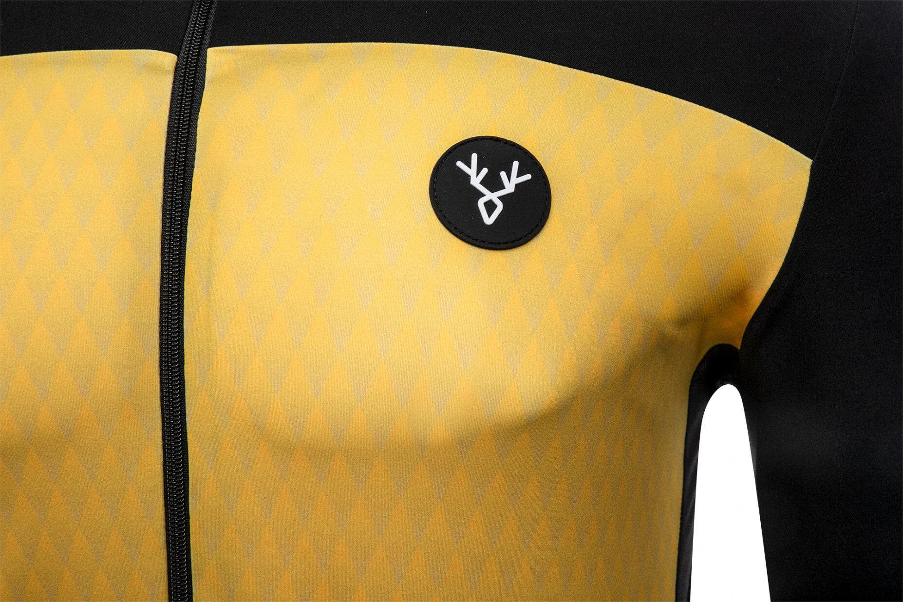 Maillot Manches Courtes LeBram Grand Colombier Jaune Coupe Ajustée 5/7