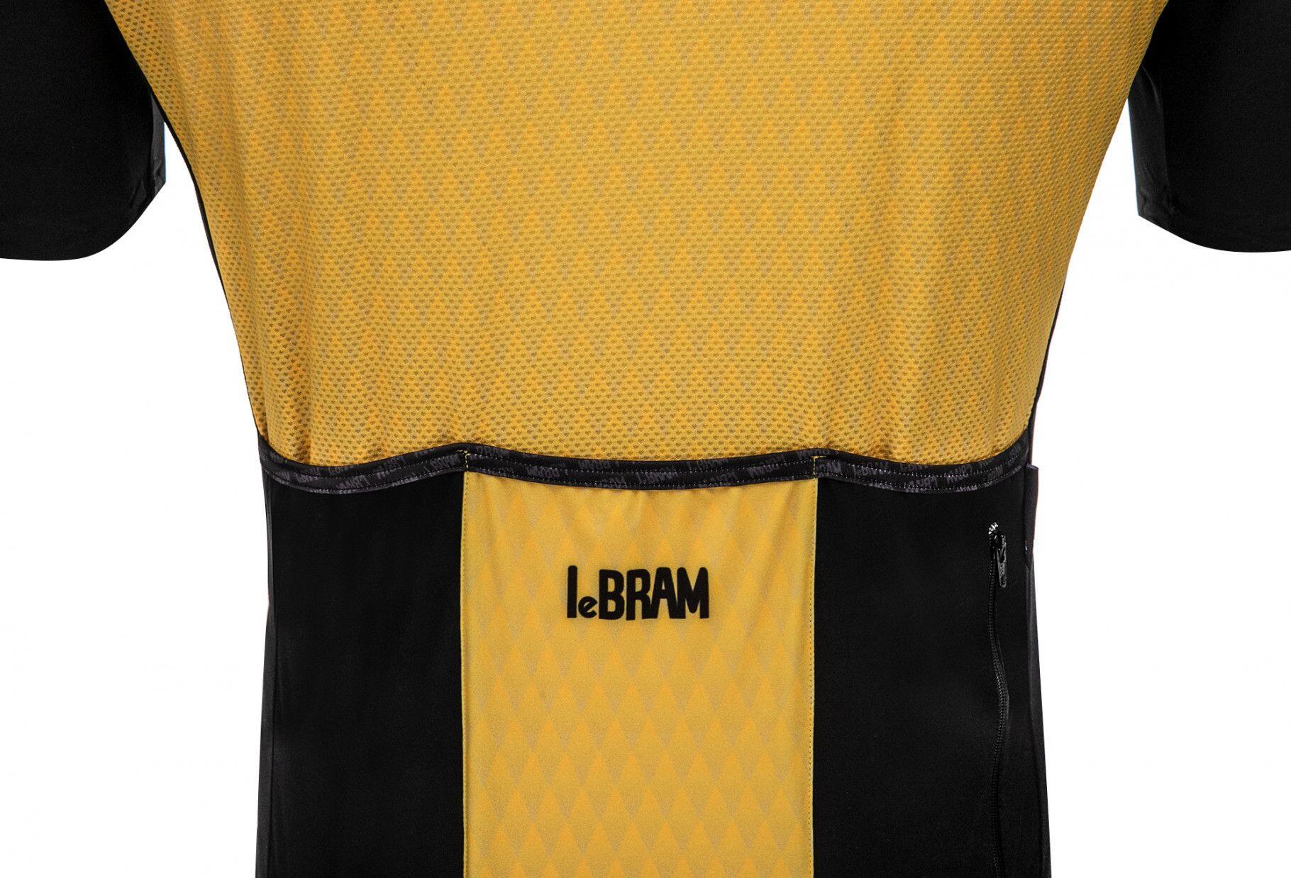 Maillot Manches Courtes LeBram Grand Colombier Jaune Coupe Ajustée 6/7
