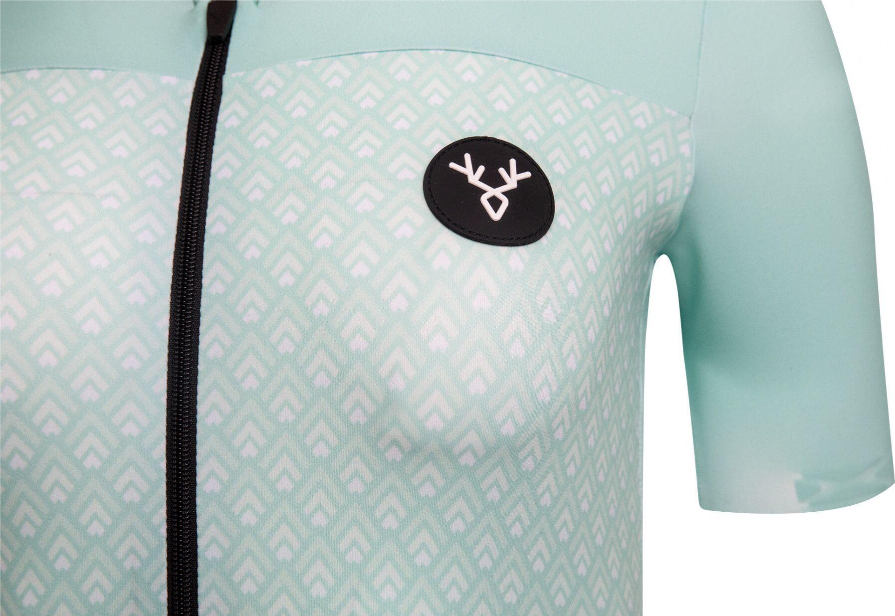 LeBram Womens Portillon Celeste / Green Tailored Fit Maglia manica corta 5/7