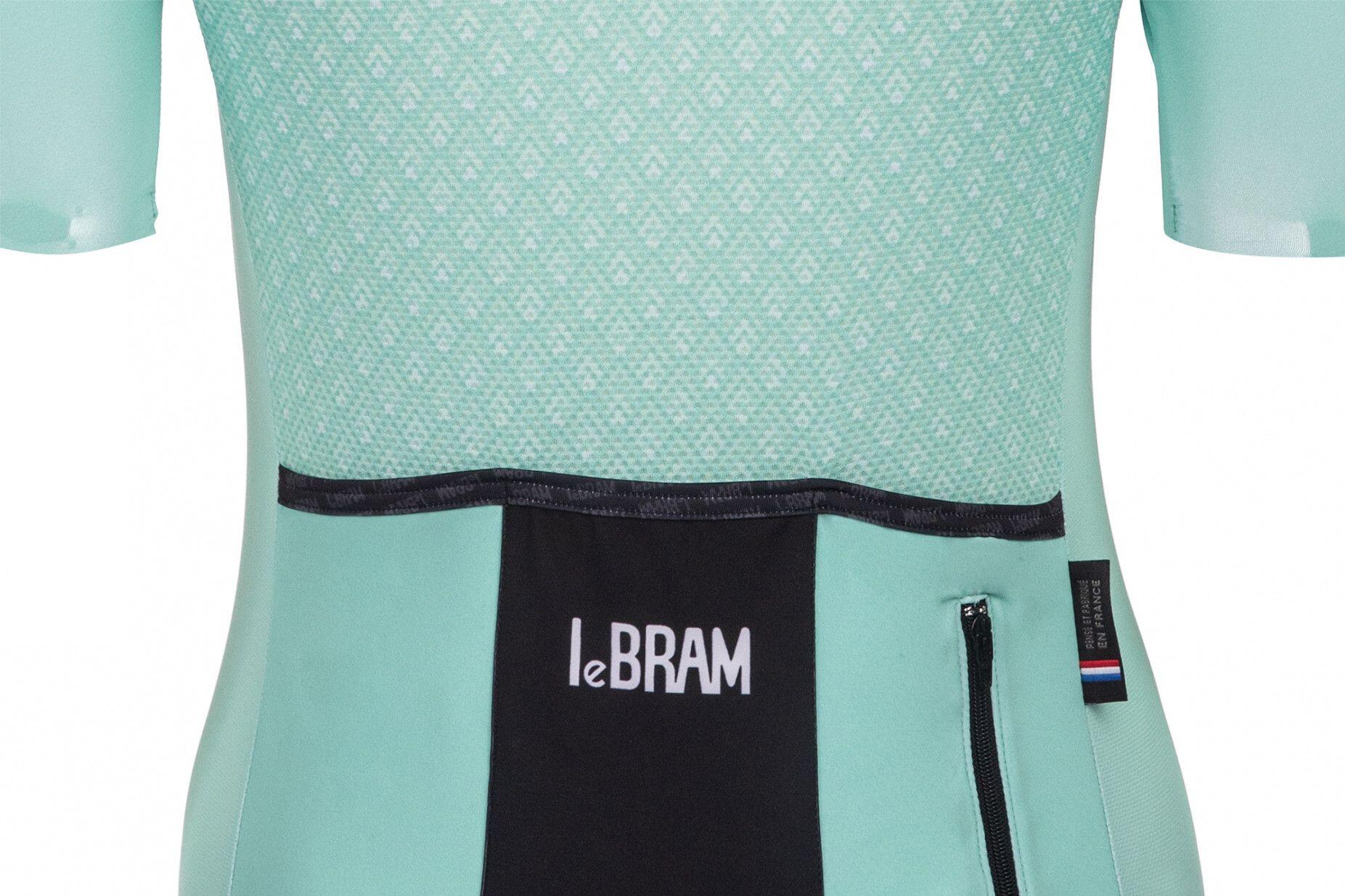 LeBram Womens Portillon Celeste / Green Tailored Fit Maglia manica corta 6/7