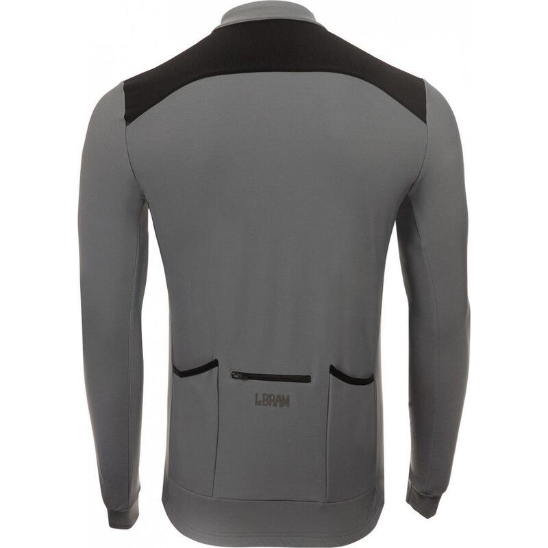 LeBram Parpaillon Long Sleeve Gravel Jersey Grey Fitted