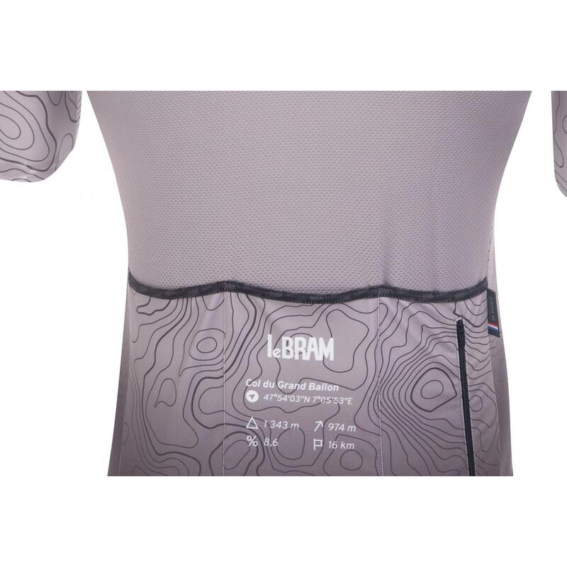 Maillot Manches Courtes LeBram Grand Ballon Gris Coupe Ajustée