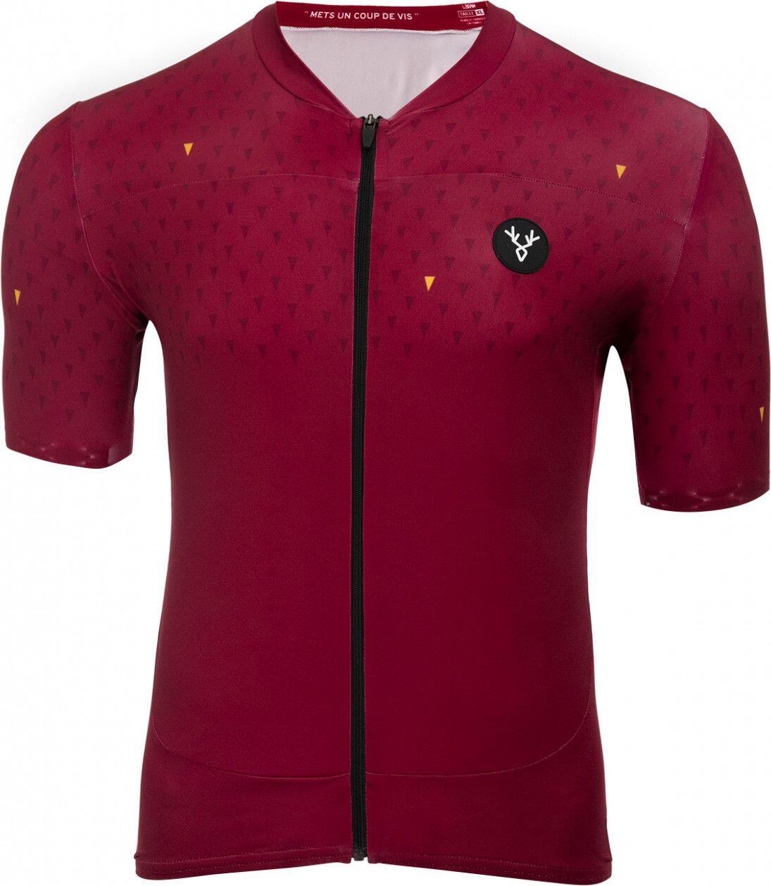 Jersey de manga corta LeBram Chaussy Burdeos corte entallado 4/7