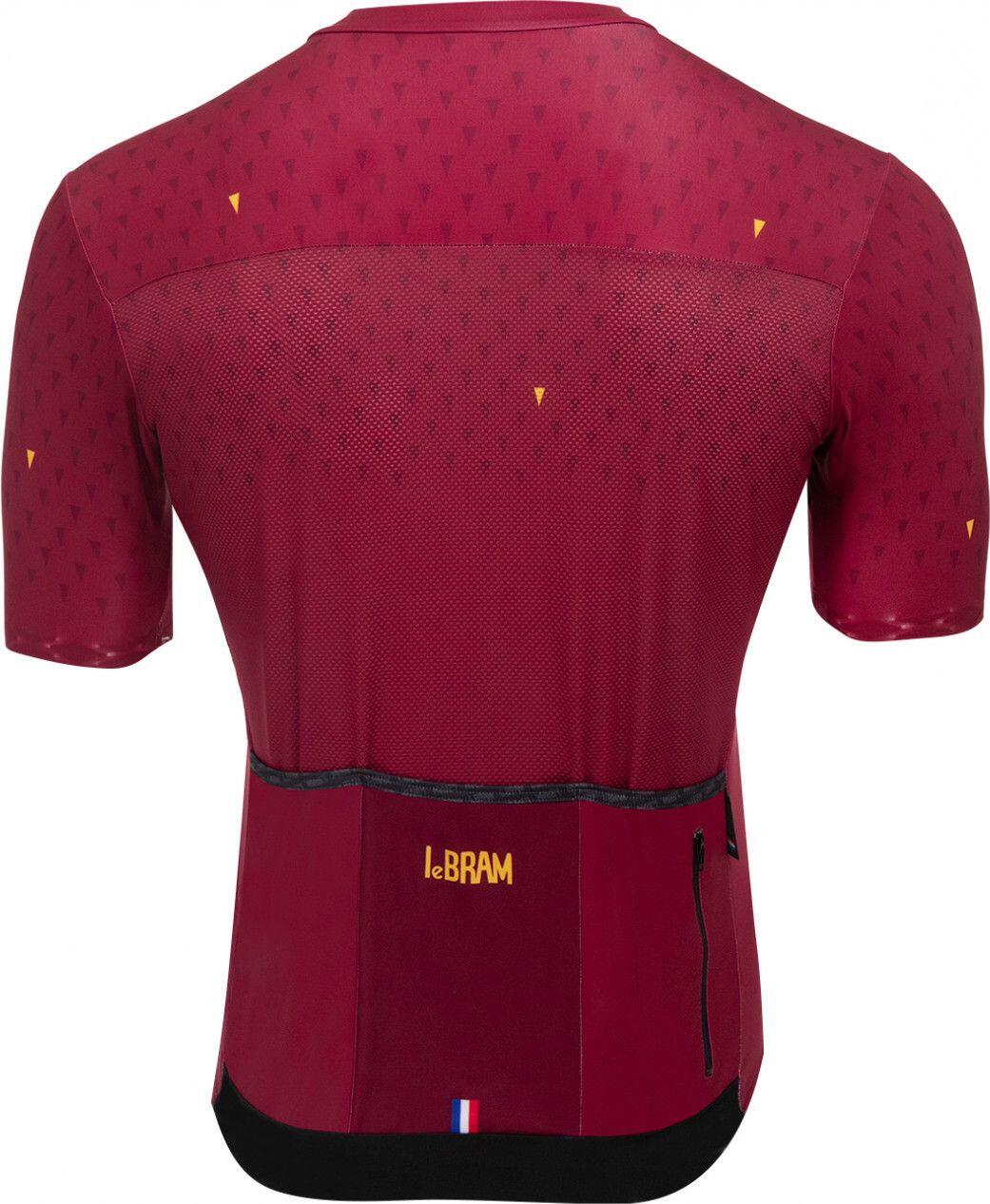 Jersey de manga corta LeBram Chaussy Burdeos corte entallado 3/7