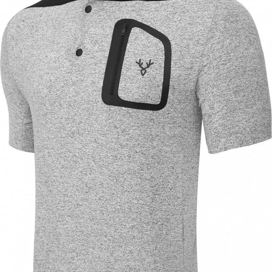 LeBram Parpaillon Gray Short Sleeve Straight Cut Jersey