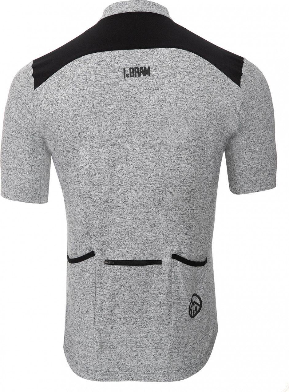 Maillot Manches Courtes Gravel LeBram Parpaillon Gris Coupe Droite 4/7