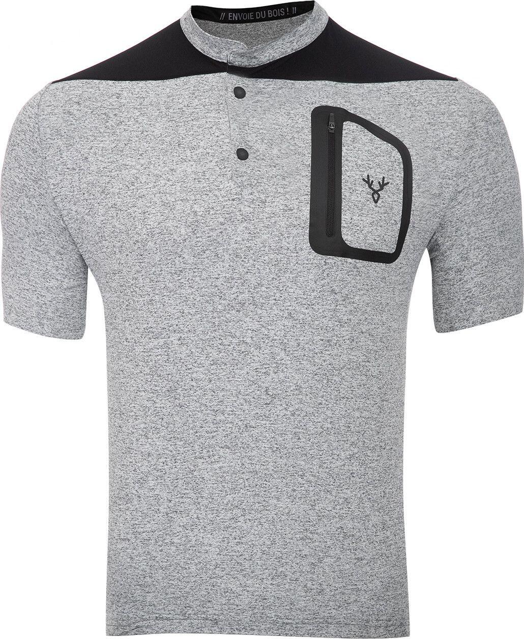 Maillot Manches Courtes Gravel LeBram Parpaillon Gris Coupe Droite 3/7