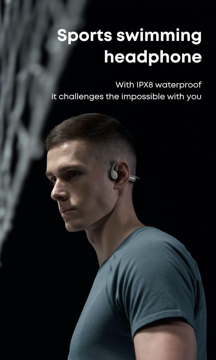 Langsdom Be17 Bone Conduction Headphones Open Ear Bluetooth 5.4, Ipx8 Waterproof, 32 GB Memory, Sweatproof For Swimmin - View #6