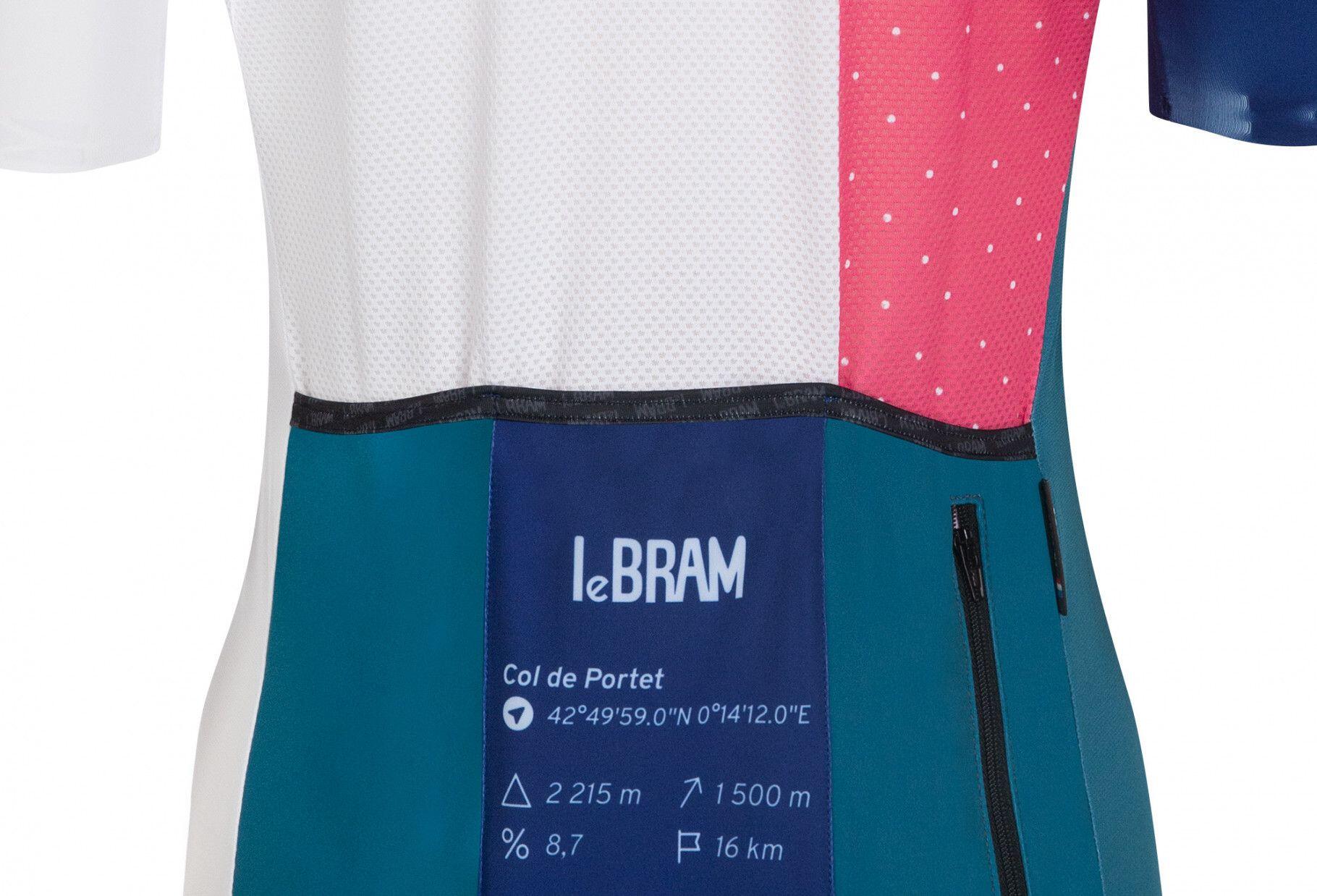 LeBram Portet Maglia manica corta su misura blu navy da donna 4/5