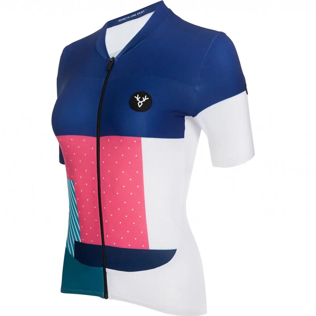 LeBram Portet Womens Navy Tailored Fit Short Sleeve Jersey