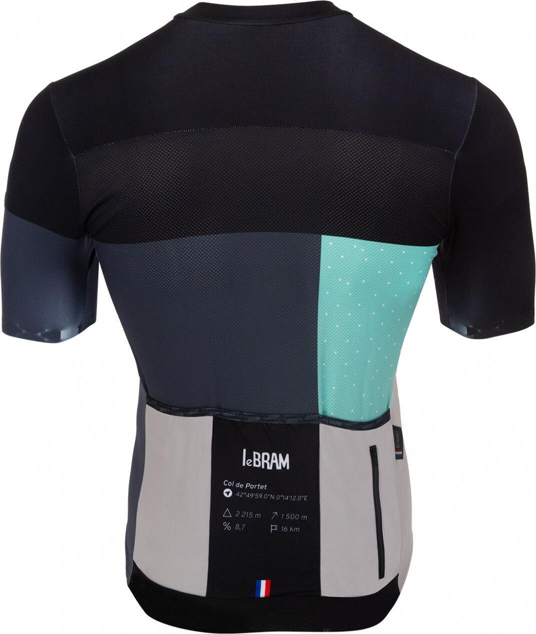LeBram Portet Kurzarmtrikot Schwarz Tailored Fit 4/7