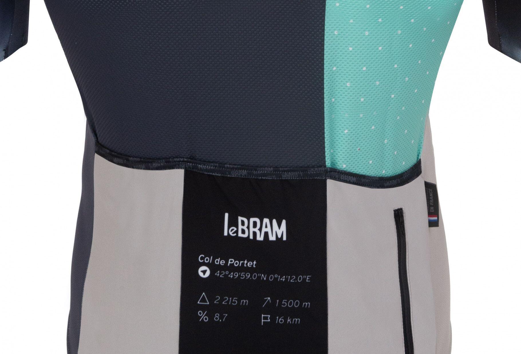 LeBram Portet Kurzarmtrikot Schwarz Tailored Fit 5/7