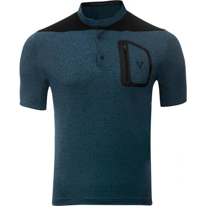 Maillot Manches Courtes Gravel LeBram Parpaillon Gris Bleu Pétrole Coupe Droite