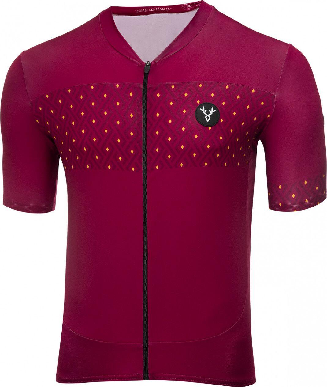Maillot Manches Courtes LeBram Luz Ardiden Bordeaux Coupe Ajustée 3/7