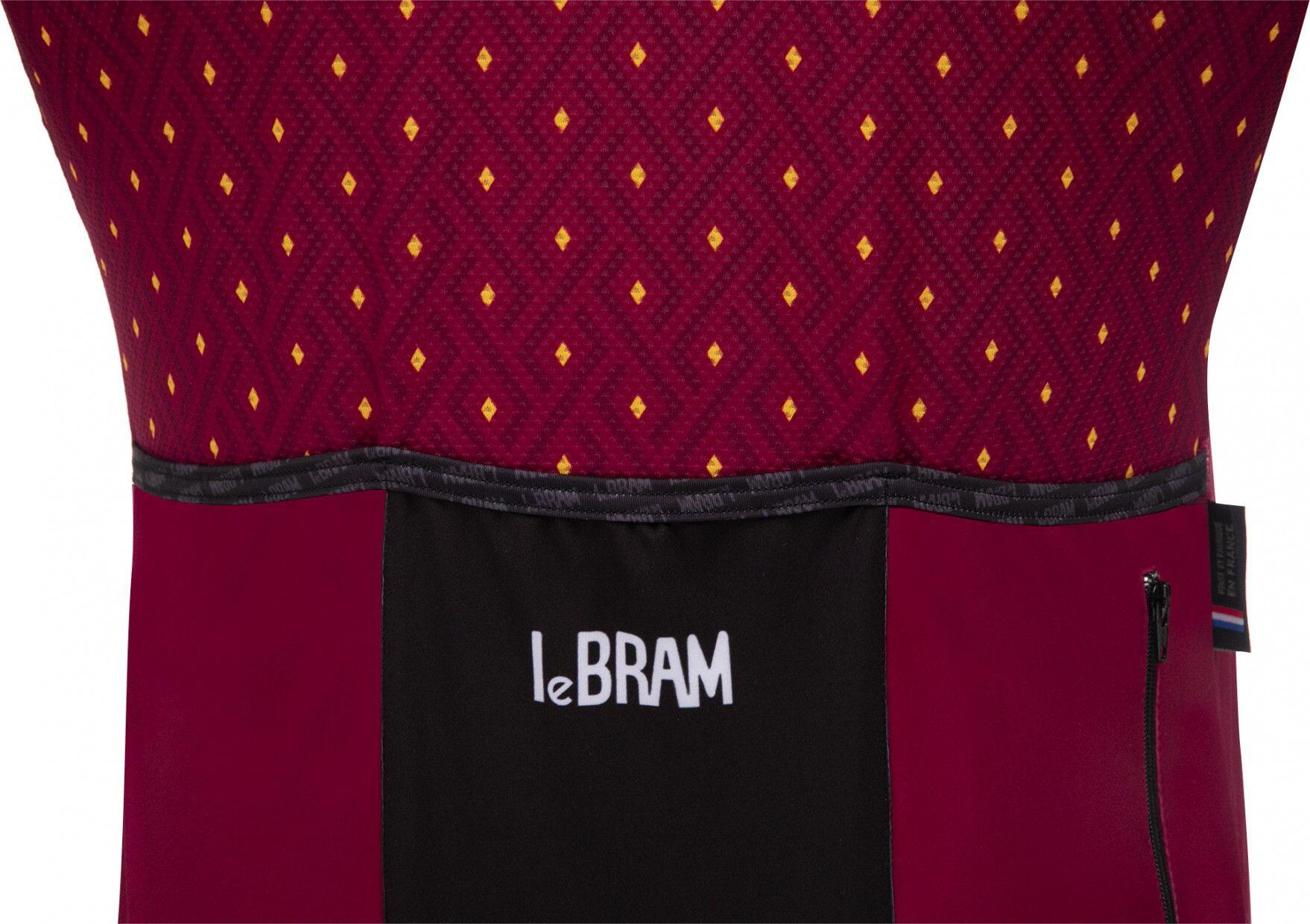 Maillot Manches Courtes LeBram Luz Ardiden Bordeaux Coupe Ajustée 6/7