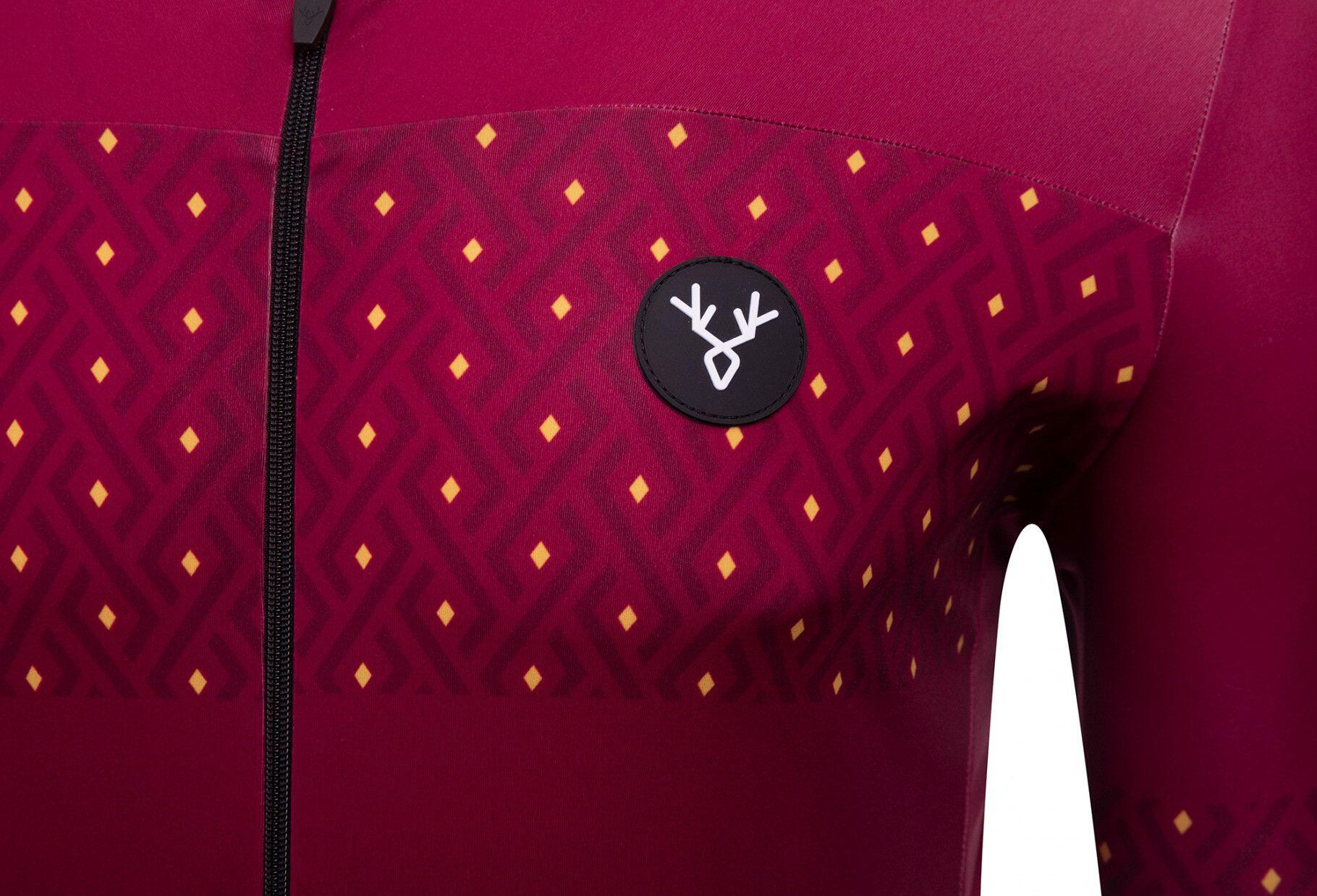 Maillot Manches Courtes LeBram Luz Ardiden Bordeaux Coupe Ajustée 5/7