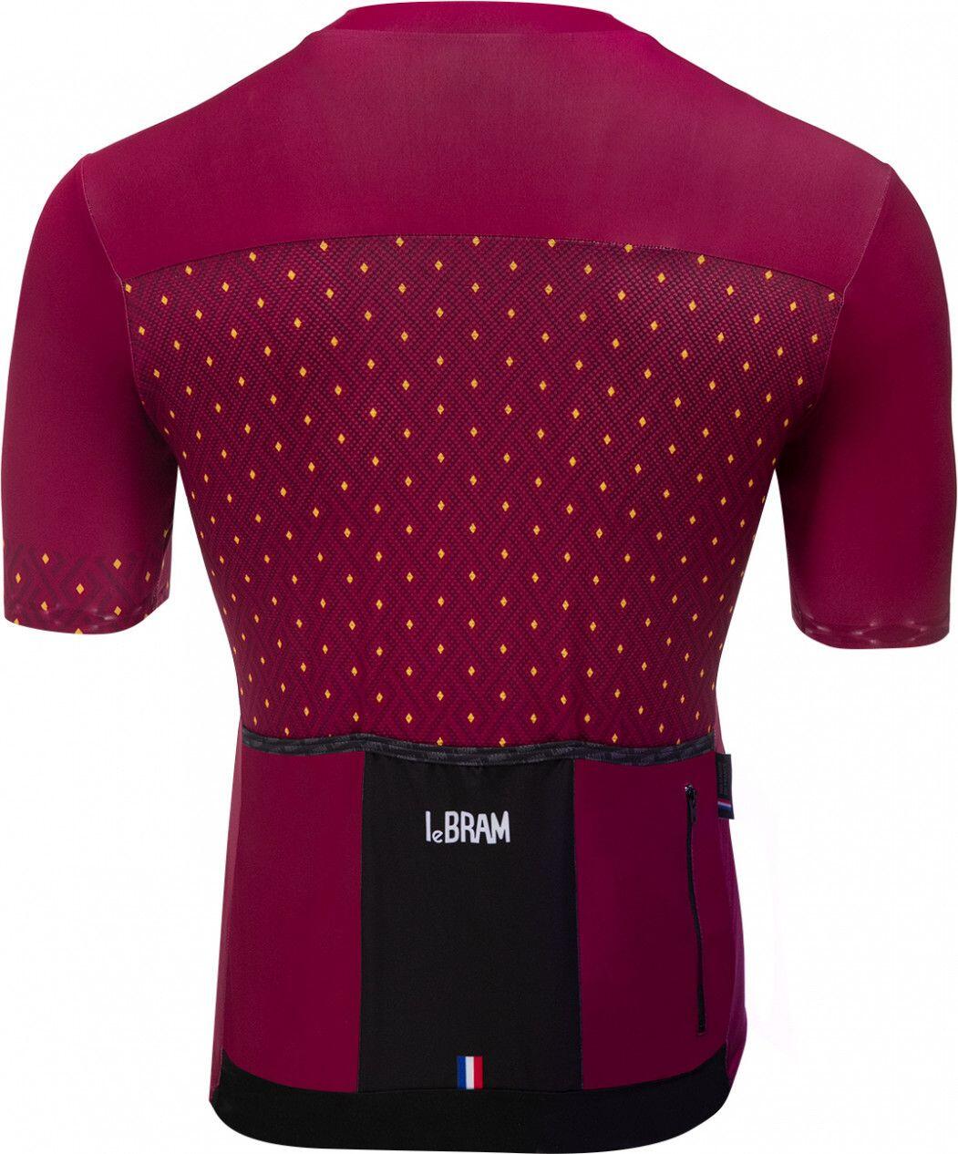 Maillot Manches Courtes LeBram Luz Ardiden Bordeaux Coupe Ajustée 4/7
