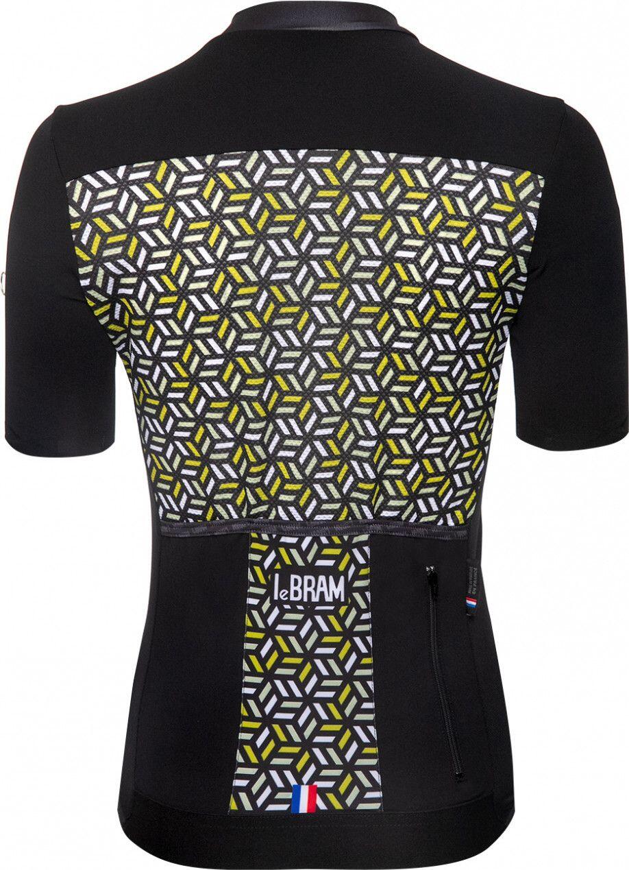 Maillot de manga corta LeBram para mujer Iron Cross negro amarillo Tailored Fit 4/7