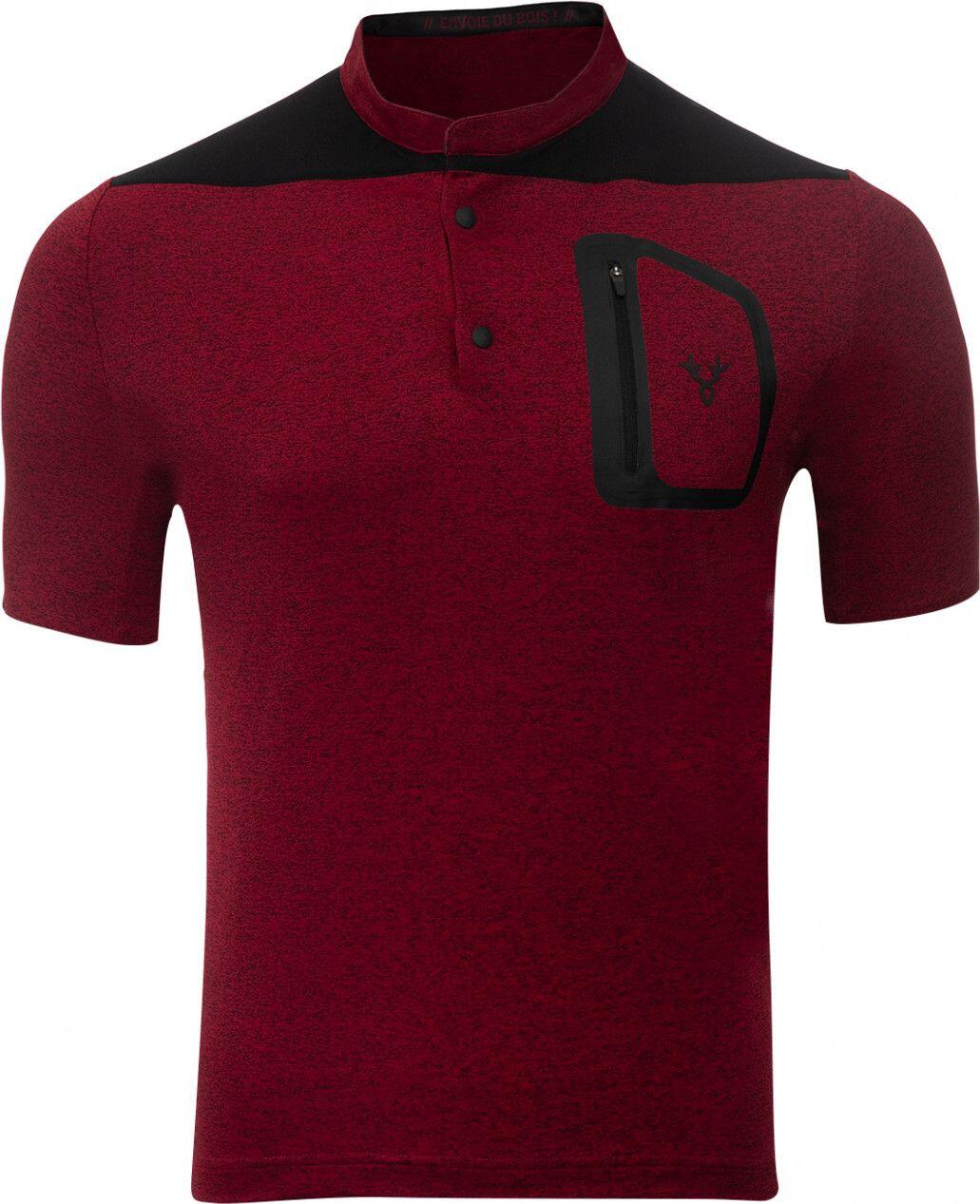 Maillot LeBram Parpaillon Gravel de manga corta, corte recto gris burdeos 3/7