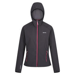 Chaqueta Softshell para Mujer Gris Seal, Rosa Flamenco